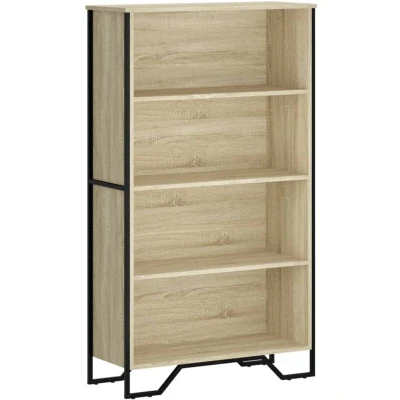 Image of vidaXL Bookcase Sonoma Oak 80x31x137.5 cm Engineered Wood