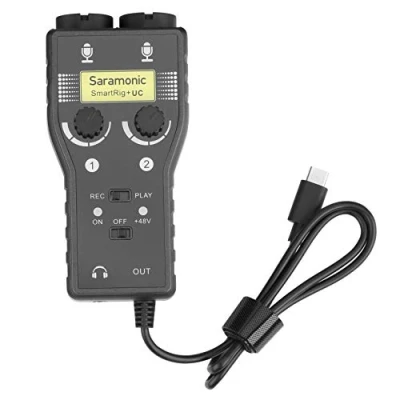 Image of Saramonic SmartRig Professional 2 Channel Audio Interface with XLR, 1/4&quot; &amp; 1/8&quot; Inputs for Android Smartphones Tablets, PCs more (SMARTRIG+UC)