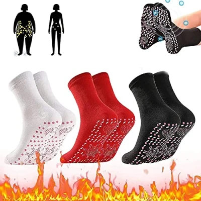 Image of 3 Pairs Tourmaline Slimming Health Sock, Acupressure Self Heating Shaping Socks, Soothing Feet Thermotherapeutic Socks Hyperthermia for Men Women (Mixed)