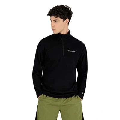 Image of Champion HALF ZIP Fleece jumper, Men&#039;s, Size: XL, Black