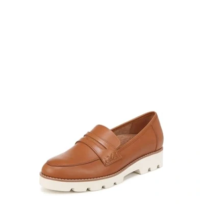 Image of Vionic Women&#039;s Cheryl II Loafer, Tan Brown Leather, 4 UK