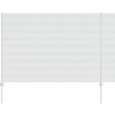 Image of vidaXL Garden fence Set of 2 Galvanised steel 25 x 1.5 m