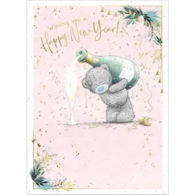 Image of Me To You Tatty Teddy New Year Celebration Card 5x7ins Official Collection
