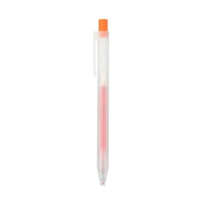 Image of [SET of 5] Muji&quot;Sarasara&quot; Smooth Writing Gel Ink Retractable Ballpoint Pen 0.5mm Orange 02794095 from Japan