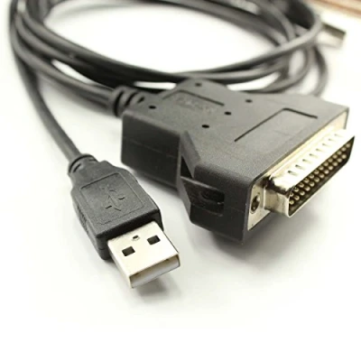 Image of Usangreen USB DB25 Barcode Printer Cable with Serial Adapter Converter Silabs CP2102 RS232 canner (Length: 30CM)