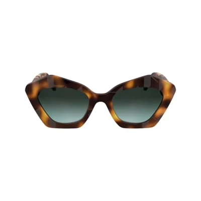 Image of Karl Lagerfeld Woman KL6199S 242 Sunglasses Acetate Havana Squared Normal