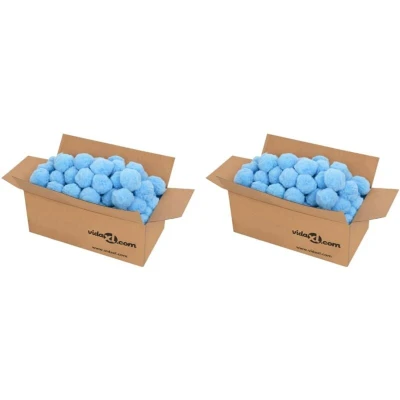 Image of vidaXL Anti Bacteria Pool Filter Balls Blue 1400 g Polyethylene