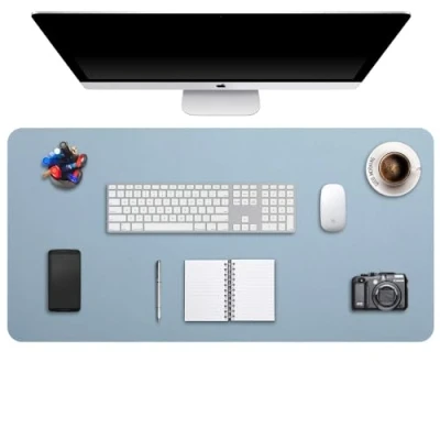 Image of DOBAOJIA Desk Pad XXXXL, Mat, Protector, Writing Pad, for Laptop/Keyboard/Mouse, Waterproof Polyurethane Leather and Non Slip Suede, 100 x 50 cm