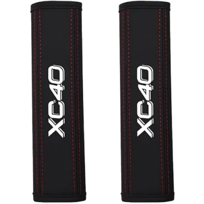 Image of QQLADY 2pcs Car Seat Belt Cover for Volvo XC40, Pads Cover, Soft and Comfortable Breathable Pad, Auto Interior Accessories