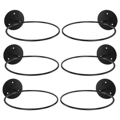 Image of 6Pcs Football Wall Mount Ball Stand Mounted Metal Rack for Basketball Soccer Volleyball Storage Display Holder