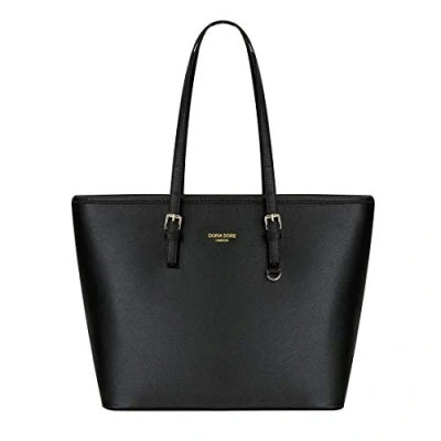 Image of LIRENSHIGE Tote Bag Soft PU Leather Large Capacity Ladies Handbag Womens Top Handle Shoulder For women Black (Black)