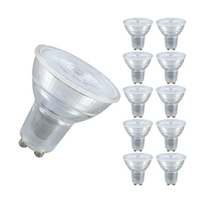 Image of Crompton Lamps LED GU10 Spotlight 4.5W (10 Pack) (50W Equivalent) 4000K Cool White 35 400lm Replacement Multipack Light Bulbs