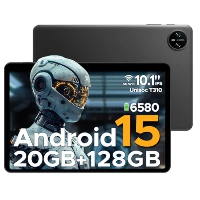 Image of DOOGEE Tab A9 Pro Android 15 Tablet 10 Inch(2025), Unisoc T310 Tablets 20GB RAM 128GB ROM(TF 2TB), 6580 mAh Battery, 8MP AI CameraDual Speaker5G WiFiGMSBluetoothFace ID3.5mm Jack Black