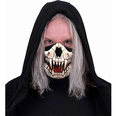 Image of Spiral Rock Jaw Premium Cotton Fashion Mask with Adjuster L Black