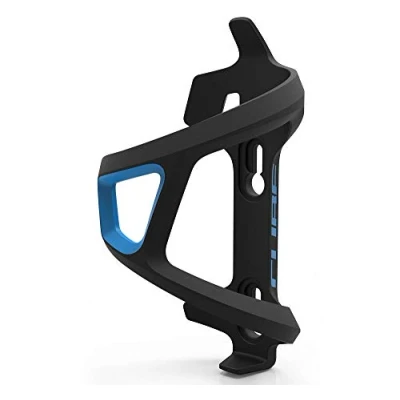 Image of Cube HPP Side Loading Cycling Bottle Cage Black/Blue, Left Sided Loading/Bicycle Cycle Biking Bike Riding Ride Mountain MTB Road Bidon Vessel Flask Holder Mount Lightweight Part