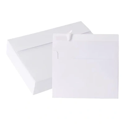 Image of White Envelopes, 50 Pack, 5 x 7 Inch, A7 Card Large Wedding Invitation Greeting Mailing Postcard Envelopes