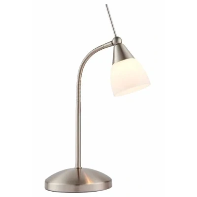 Image of 33W Satin Chrome and Glass Touch Dimmable Adjustable Task Table Desk Lamp