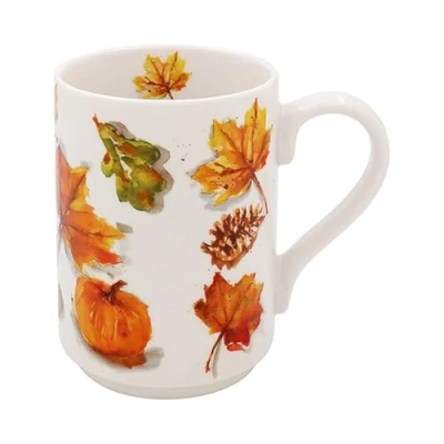 Image of The Leonardo Collection Autumn Leaves Design Fine China Mug