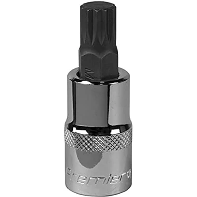 Image of Sealey Premier Spline Socket Bit M12 1/2&quot;Sq Drive