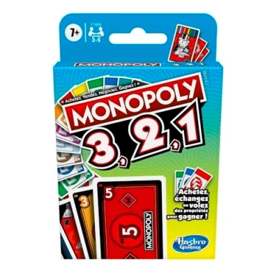 Image of Monopoly Bid Game, Quick Playing Card Game For 4 Players, Families And Kids Ages 7 Up