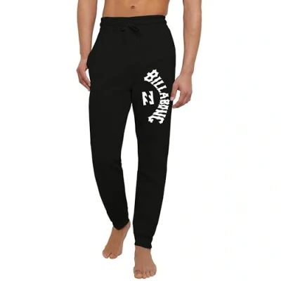 Image of Billabong French Terry Joggers for Men, Big and Tall Lounge Mens Sweatpants, Black, X Large