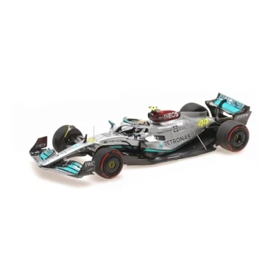 Image of Minichamps 417221344 Mercede. A M G W13 Lewis Hamilton 2nd Hungarian GP 2022 1/43 Scale Collectible Model