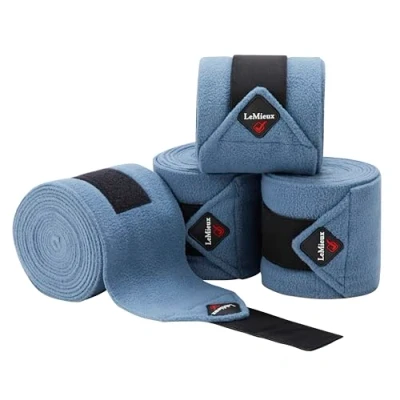 Image of Lemieux Classic Polo Bandages Premium Fleece Exercise Set of Four Full Size Ice Blue