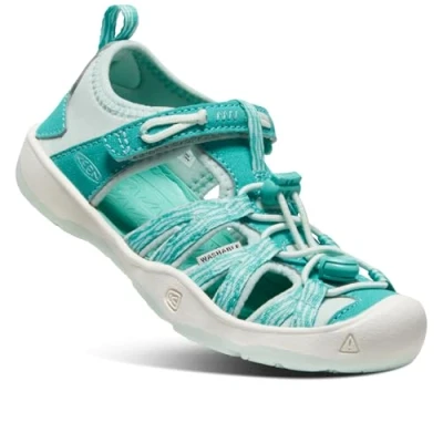 Image of Keen Unisex Kids Moxie Closed Toe Casual Sandal, Waterfall Blue Glass, 2 UK