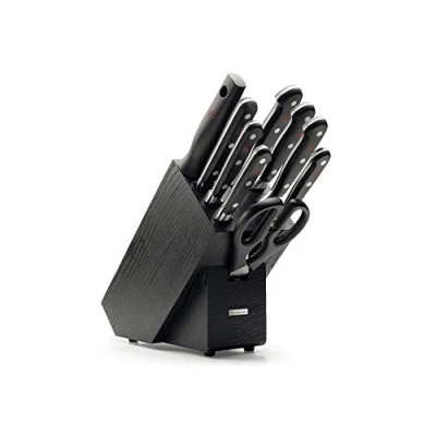 Image of Wüsthof 1090170905 Classic Knife Block with 9 Pieces in Ash Black