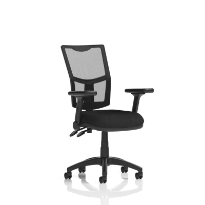 Image of Eclipse Plus II Operator Chair Mesh Back Black Seat Adjustable Arms