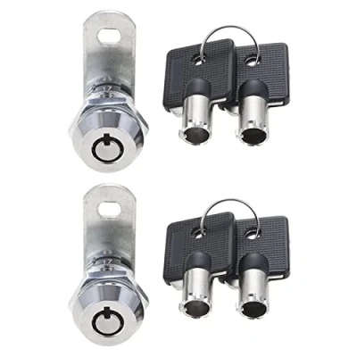 Image of 2 Pack Tubular Cam Locks, Dreld 5/8 Inch Cylinder Safe Lock with 4 Keys, Security Locks for 0.5&quot; Thickness Mailbox, Drawer, Cabinets, RV, Vending Machines, Electronic Boxes, ATM (17mm, Keyed Alike)