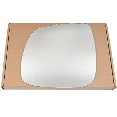 Image of Less4spares Wing Mirror Glass Left Compatible with VW Touareg 2007 2010 STICK ON Passenger Near Side Convex