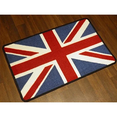 Image of Retro Non Slip Union Jack Door Mat 50cmx80cm Red/White/Blue