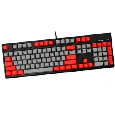 Image of Sunzit Keycaps, 104 PBT Keys Backlight Layout Two Color Keycaps ANSI Keyset OEM Profile Keycap for Cherry MX Mechanical Keyboard Gaming (Red + Gray)
