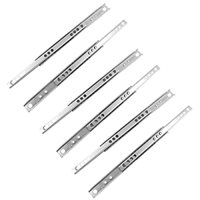 Image of TopHomer Drawer Rail,W17mm 3Pair Metal Rail Runners Ball Bearing for Furniture Depth(400mm Length)