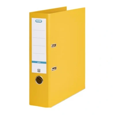 Image of Elba 70mm Lever Arch File Plastic Yellow A4 100080901