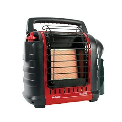 Image of Mr. Heater Portable Buddy 9000 BTU Propane with Foldable Handle, Piezo Ignition, Safety Features, and Convenient Portability Perfect Heating Solution Red Black