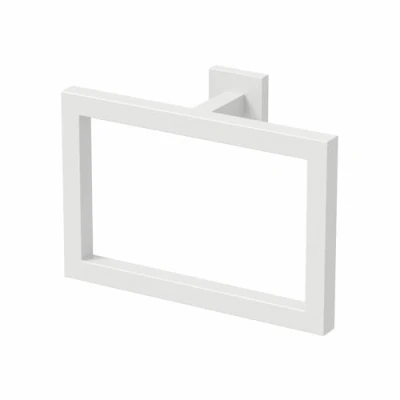 Image of Architeckt® Towel Ring Square Wall Mounted Stylish Modern Bathroom WC, Matt White