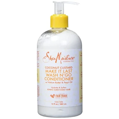 Image of Shea moisture coconut custard wash n&#039;go conditioner 13oz/384 ml