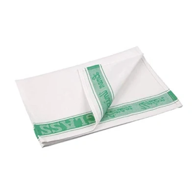Image of Vogue E912 Glass Cloth, Linen Union, 30&quot; x 20&quot;, Green Border