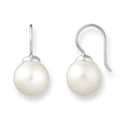 Image of Thomas Sabo Women Stud Earrings Imitation Pearl White 925 Sterling Silver H1405 028 14