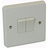 Image of CRABTREE 4172 10AX 2 Gang Way SP Light Switch, White