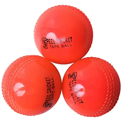 Image of ADS Sports Wind Cricket Ball for Training &amp; Coaching Practice 3 Balls (Orange)