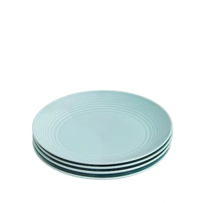 Image of Royal Doulton Plates, Stoneware, Designed to Mix &amp; Match, Gordon Ramsay Maze Plate 22cm 8.7in Blue, Set of 4