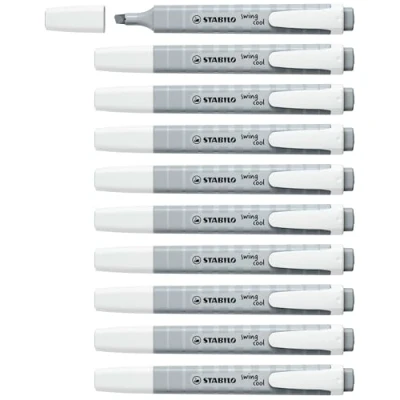 Image of Highlighter STABILO swing cool Pastel Pack of 10 Dusty Grey