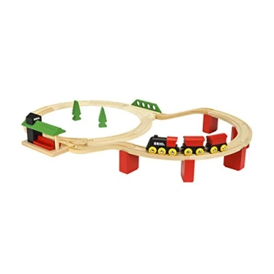 Image of BRIO Classic Deluxe Train Set Toddler Toys for Kids 2 Years Up Compatible with all Railway Sets &amp; Accessories