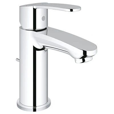 Image of GROHE Eurostyle Cosmopolitan Single Lever Basin Mixer Eco Friendly S Size Tap In Chrome with Pop Up Waste 2338720E