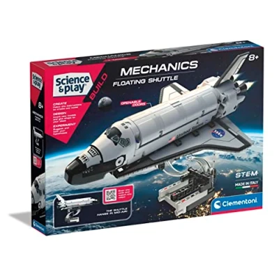 Image of Clementoni NASA Floating Shuttle Space Toy: Educational, Self Build Science Kit, With 220+ Interchangeable Components(8 Years +)