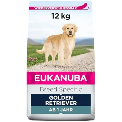 Image of Eukanuba Complete Dry Dog Food for Adult Golden Retriever Breed Types with Fresh Chicken 12 kg