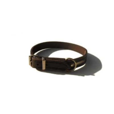 Image of Bridle Leather Dog Collar (Havana Brown, 18&quot; x 3/4&quot; (inches))